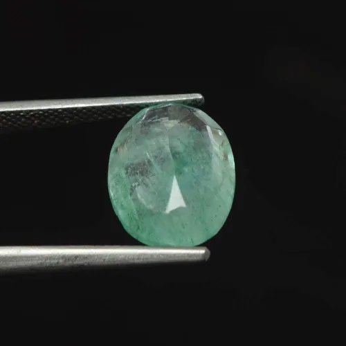 Vista 3 de 5.40 Quilates Corte Oval Mayo Piedra natal Natural Verde Esmeralda Piedra Preciosa para Joyería DX-540, Gema, Zambian - esmeralda verde