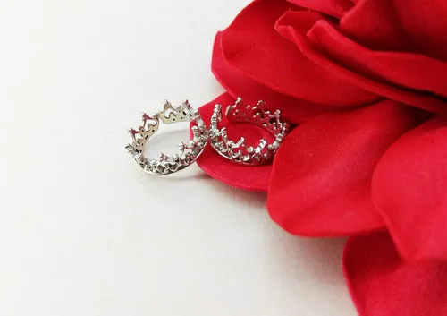 Vista 2 de Anillos de pezón de plata SilverBuds Corona ajustables sin perforación