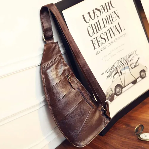 Vista 4 de KPYWZER Mochila de cuero para hombre