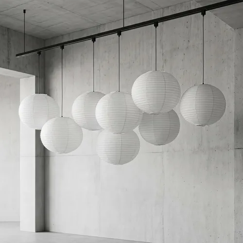 Vista 2 de DOITOOL Faroles redondos de papel blanco de 12 pulgadas, decorativos chinos/japoneses colgantes redondos, lámpara japonesa para boda, aniversario