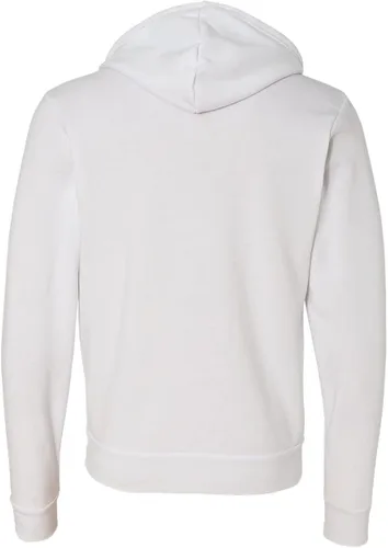 Vista 2 de INK STITCH Bella - Sudadera con capucha unisex de lona con costuras personalizadas, forro polar, con cierre completo, multicolor, Blanco, M