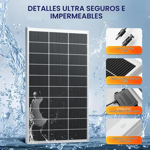 Vista 4 de Kit de panel solar de 400 vatios con alta eficiencia monocristalino de 200 W, 2 paneles solares para caravanas y controlador de carga MPPT de 30 A