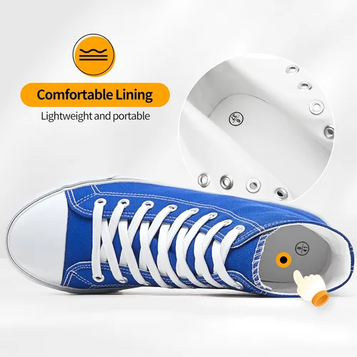 Vista 61 de ZGR Tenis de lona para hombre, con cordones, clásicos, casuales, para caminar