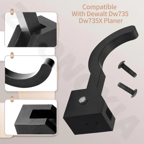 Vista 6 de Guía de manguera de polvo compatible con la cepilladora Dewalt Dw735, Dw735X