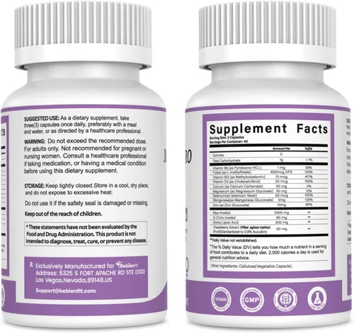 Vista 11 de 13-en-1 Myo Inositol & D-Chiro Inositol para Mujeres con PCOS, Equilibrio Hormonal, 2460mg-Relación 40:1, Salud Ovárica y Apoyo al Ciclo Suplemento
