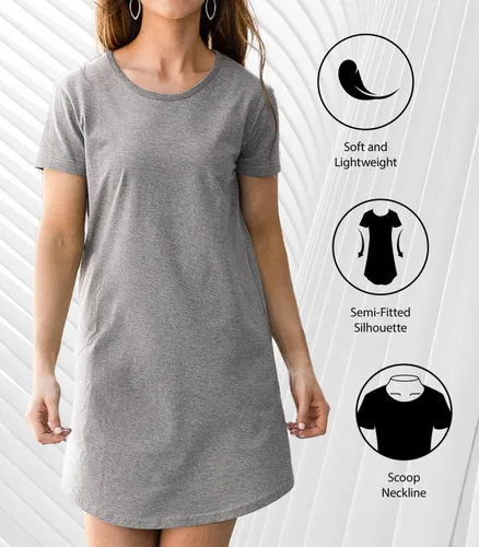 Vista 3 de Peanuts Hybrid Apparel Love Snoopy - Vestido de cualquier manera para mujer, Gris Caliente Carbón