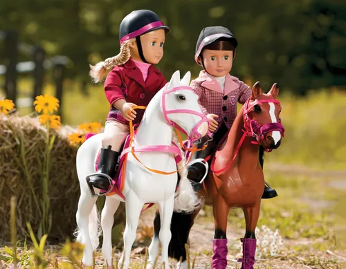 Vista 2 de Our Generation - Caballo Camarillo - Caballo de juguete - Accesorios de peinado - Muñecas de 18 pulgadas - Juego de simulación - Juguete para niños
