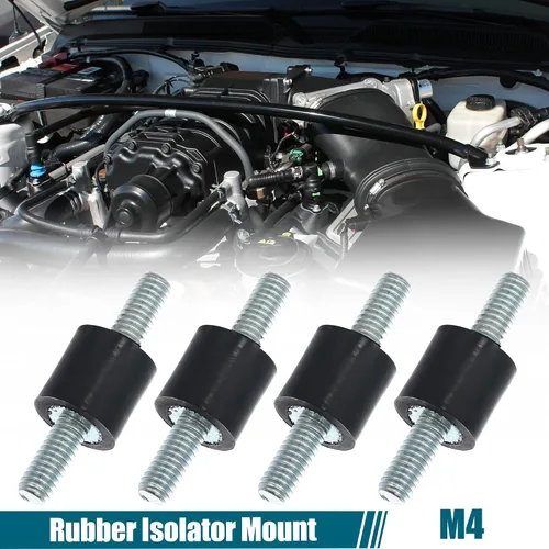 Vista 2 de X AUTOHAUX 4 unids M4 coche anti vibración goma aislador amortiguador 0.394x0.394 in caucho bobina montaje amortiguador montajes para compresores