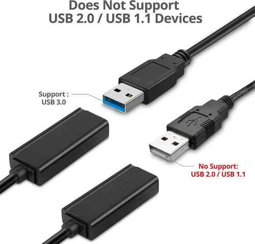 Vista 6 de SIIG Cable de extensión activo USB 3.0, 100 pies, 5 Gbps, CB-US0U11-S1