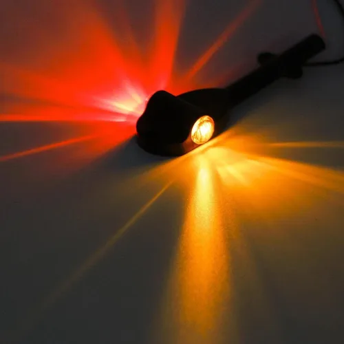 Vista 3 de Partsam 2 luces LED rojas/ámbar para guardabarros de remolque, luz de marcador de liquidación LED delantera y trasera, lente transparente, luces