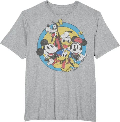 Vista 37 de Disney Camiseta retro de Mickey and Friends Group Shot