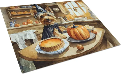 Vista 74 de Caroline's Treasures DAC1720LCB Affenpinscher - Tabla de cortar de vidrio con calabazas para cocina de otoño, grande, decorativa, de vidrio