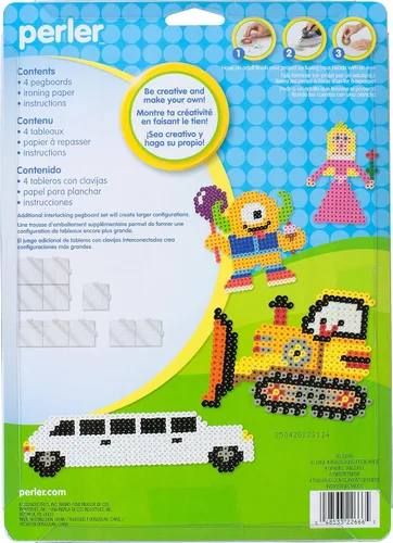 Vista 2 de Perler Beads Tablero de clavijas cuadrado grande para manualidades infantiles, 4