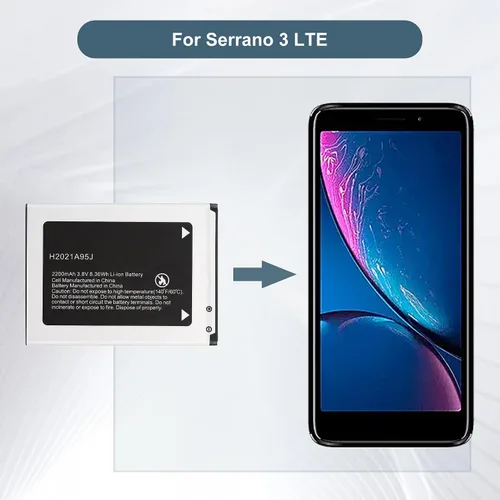 Vista 6 de Batería de repuesto H2021A95J compatible con Hot Pepper Serrano 3 LTE Smart Phone, Hot Pepper Serrano 3 LTE Smart Phone, con herramientas