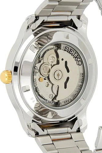 Vista 2 de Seiko 5 reloj automático de dos tonos para hombre SNKP14J1