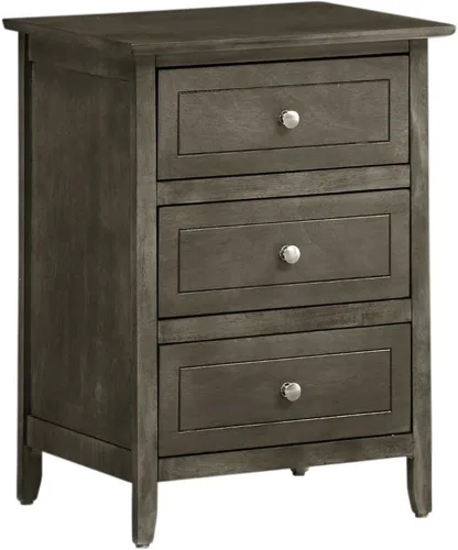 Vista 9 de Glory Furniture Daniel - Mesita de noche con 3 cajones, color negro