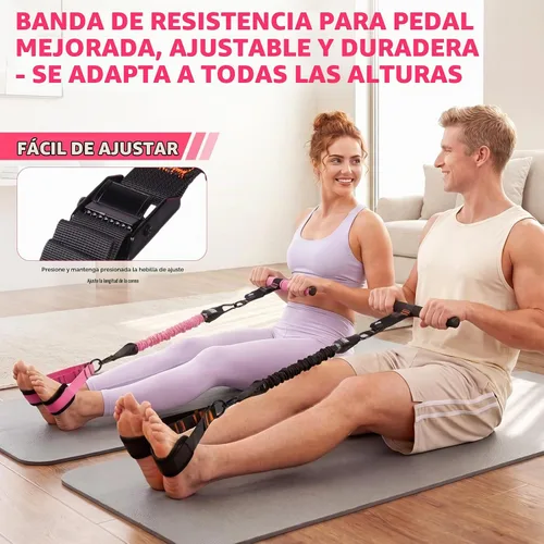 Vista 3 de WALITO 15 PCS Pilates Kit, Adjustable Pedal Resistance Band with Handle, Figure 8 Resistance Band for Exercise Women, At Home Workout Equipment Set