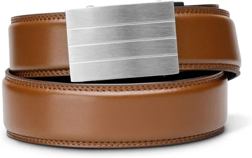 Vista 6 de KORE cinturón de piel de grano grueso con hebilla de acero inoxidable “Evolve”.