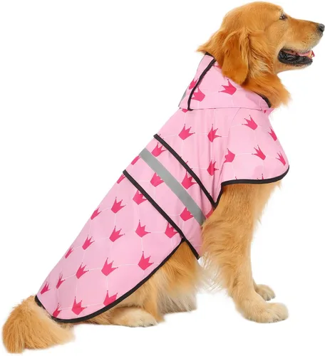 Vista 48 de HDE - Impermeable protector con capucha para perros y cachorros, tallas de la S a la XL (diseño de patos de goma, talla S)
