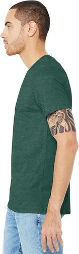 Vista 3 de Bella + Canvas - Camiseta unisex para adultos CVC, Verde (Heather Green), Grande