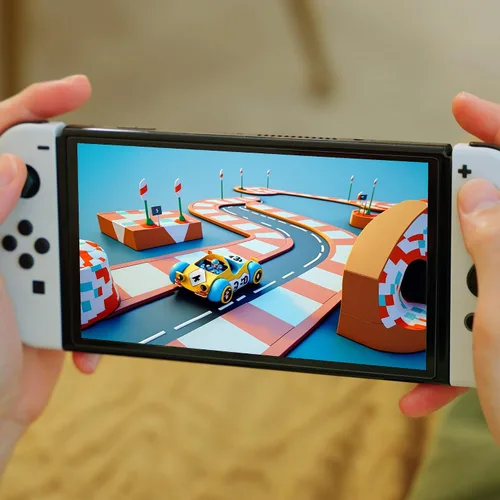 Vista 6 de TALK WORKS Tempered Glass for Nintendo Switch OLED 2021 - Scratch- & Crack-Resistant Screen Protector, Easy-Install, Protective Ultra-Thin HD Touch