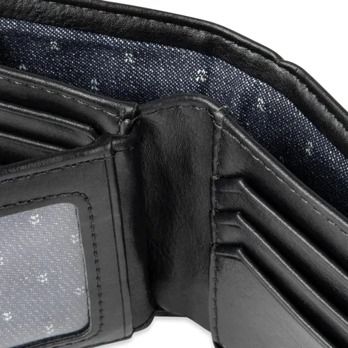 Vista 6 de Levi's Cartera delgada para hombre con capacidad extra y bloqueo RFID, estilo bifold con múltiples ranuras para tarjetas