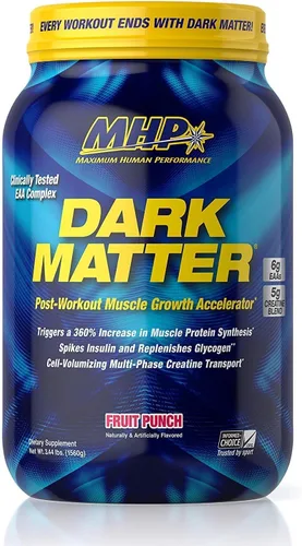 Vista 4 de MHP Dark Matter Después del Entrenamiento, Acelerador de Recuperación, con Creatina de Fase Múltiple, Hidrato de Carbono de Maíz Ceraceo, 6g EAAs