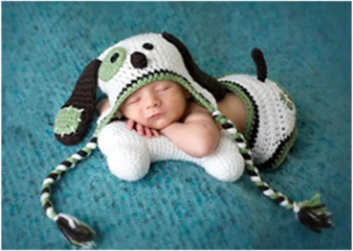 Vista 2 de Coberllus Accesorios de fotografía para bebé niño y niña, trajes para sesión de fotos, disfraz de ganchillo para recién nacido, ropa para bebés