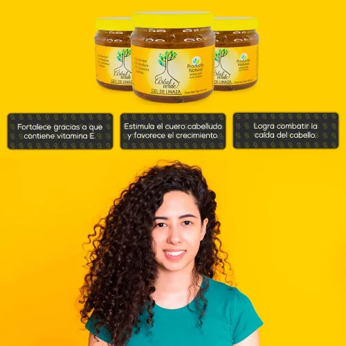Vista 6 de Arbol Verde Kit 2 Champú Anticaída 16.9 fl oz y 3 Linaza Gel 8.82 oz