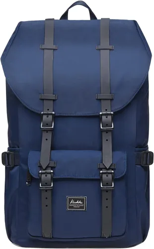 Vista 32 de KAUKKO Mochila de viaje para laptop, mochila al aire libre, mochila causal para 15.6 pulgadas (nailon negro)
