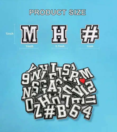 Vista 4 de Dijes para zapatos con letras A-Z, números 0-9, sandalias con dijes para zapatos, accesorios para niños, adolescentes y adultos