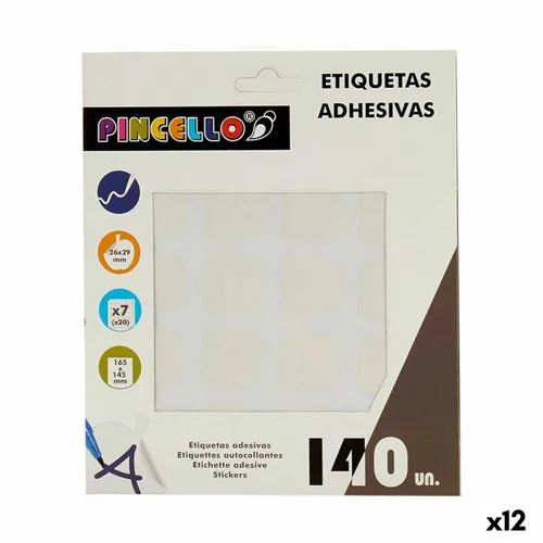 Vista 2 de Etiquetas adhesivas Pincello Blanco 17 x 4 x 19 cm 22 x 49 mm Manzana (12 Unidades)