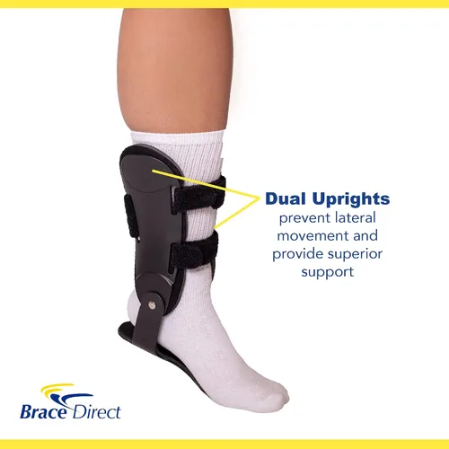 Vista 5 de Tobillera semirígida ultra activa - Estabilizador de tobillo con bisagras, protección y apoyo para esguinces, voleibol, baloncesto, tenis, lesiones