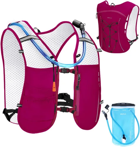 Vista 10 de ECOHUB Chaleco de Hidratación para Correr, Mochila Ligera y Transpirable con Bolsa de Agua de 2L Mochila de Día para Senderismo, Trail Running