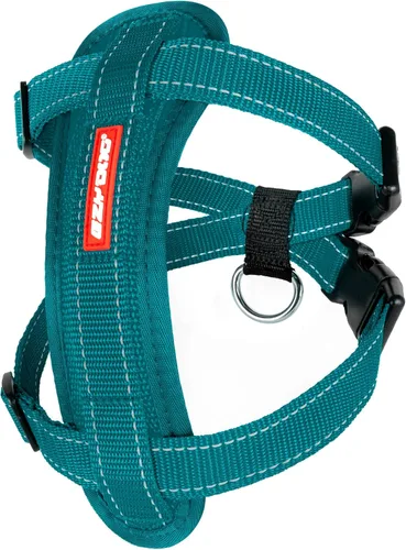 Vista 6 de EzyDog Arnés para perro sin tirones con placa de pecho – Arnés a prueba de escape con costuras reflectantes y acolchado cómodo para paseos fáciles