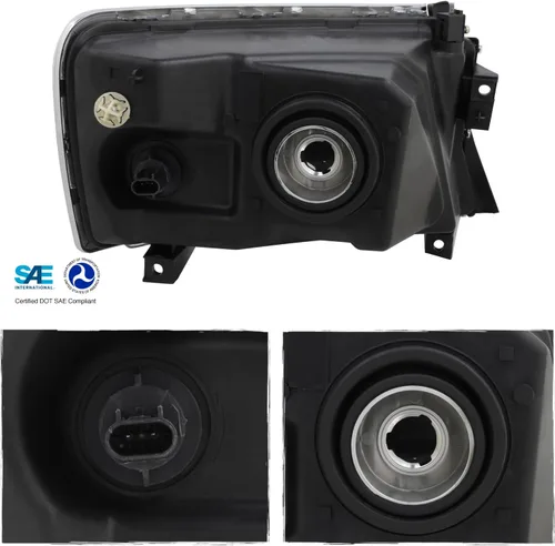 Vista 2 de AKKON - Compatible con Dodge Dakota 2008 2009 2010 2011 08-11 Faros delanteros tipo halógeno estilo OE cromados para conductor - Juego