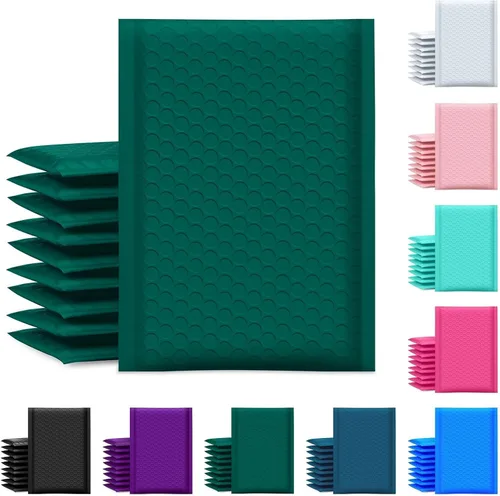 Vista 9 de UCGOU Sobres de burbujas de 4 x 8 pulgadas, color negro, paquete de 100 sobres acolchados de polietileno para pequeñas empresas, paquetes de correo