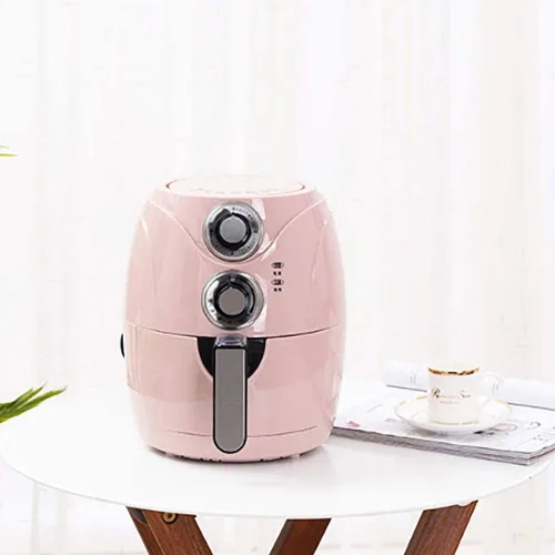 Vista 2 de 2.5L Air Fryer Household Oil-free, Timer & Temperature Control, Oil-Free, Non Stick Fry Basket, Dishwasher Safe Parts(Black)