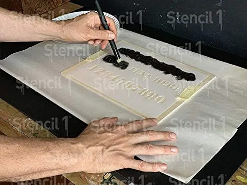 Vista 5 de Plantilla vertical personalizada de 8.5 x 11 pulgadas, personaliza tu propia plantilla, lavable, reutilizable y duradera, plantilla de mylar