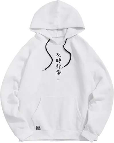 Vista 32 de ZAFUL Sudadera con capucha con cordón para hombre, unisex, de manga larga, sudadera casual