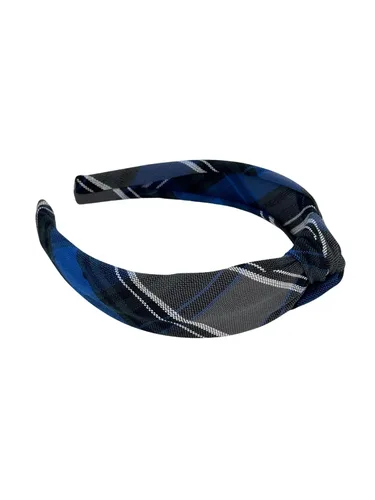 Vista 16 de Diadema anudada de 1.25 pulgadas, uniforme escolar, a cuadros, acolchada, con nudo en la parte superior, diadema de uniforme (cuadros 120)