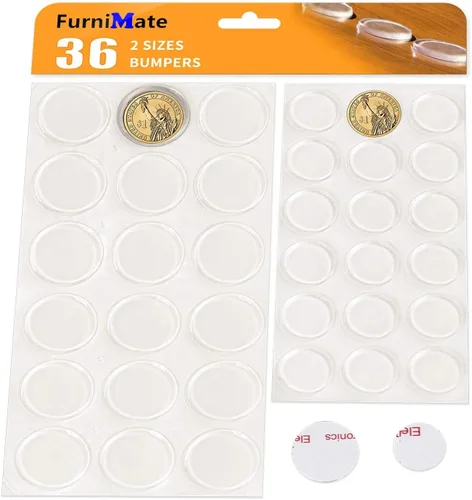 Vista 15 de 4 piezas de topes largos para muebles - Protectores de pared, tope de puerta de refrigerador, 5.5x0.7x0.2 pulgadas