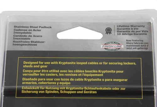 Vista 4 de Kryptonite Candado con llave, cerradura de acero inoxidable resistente con llaves, cerradura con llave impermeable de alta seguridad para uso al