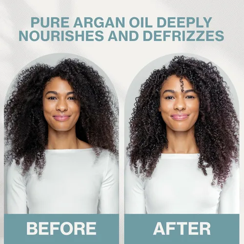 Vista 6 de Neuma Aceite de tratamiento de argán Neu Moisture para cabello, 3.4 onzas líquidas Fórmula ligera con manteca de karité y aceite de argán