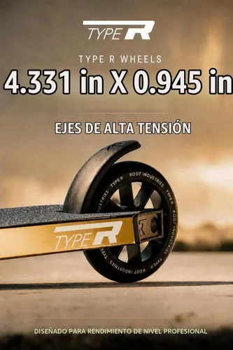 Vista 6 de ROOT INDUSTRIES - Scooter Pro Tipo R Complete Pro Scooter - Pro Scooters - Pro Scooters for para adultos/ Pro Scooters para niños - Cubierta de Gold