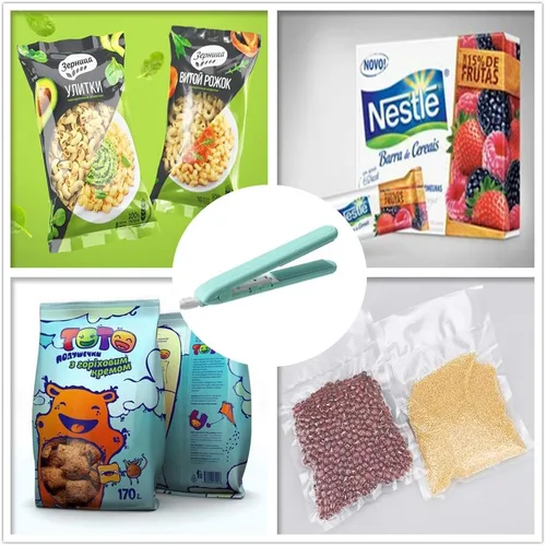 Vista 7 de Sellador térmico de mano, mini máquina de sellado portátil para almacenamiento de alimentos en bolsas, mini sellador térmico de bolsas de alimentos