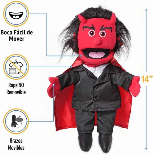 Vista 3 de Marioneta de guante de mano de diablo de 14