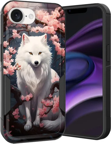 Vista 273 de Funda para iPhone Air, doble capa híbrida resistente resistente a prueba de golpes de policarbonato duro + funda protectora de silicona suave