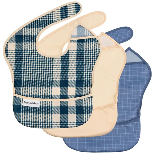 Vista 25 de Tiny Twinkle Baberos Antiderrame para Comer para Bebé Baberos Impermeables y Limpiables para Niños Pequeños con Bolsillo de Recolección Baberos