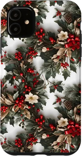 Vista 8 de Casa Decoración de vacaciones Decoración de corona Festivo Navidad caso para iPhone 16